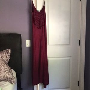 Red/magenta maxi dress
